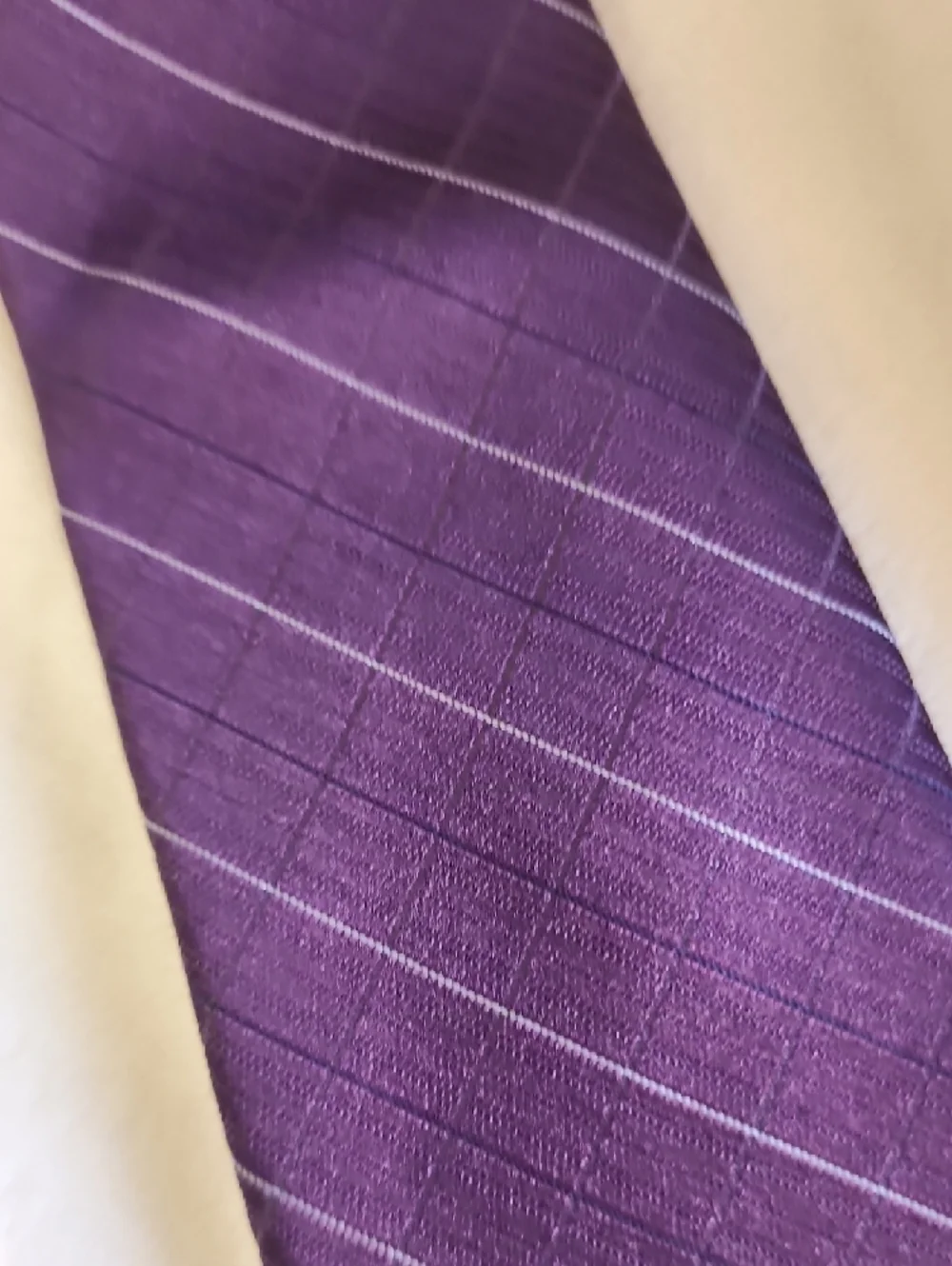 Calvin Klein Purple Diagonal Stripe Men's Tie